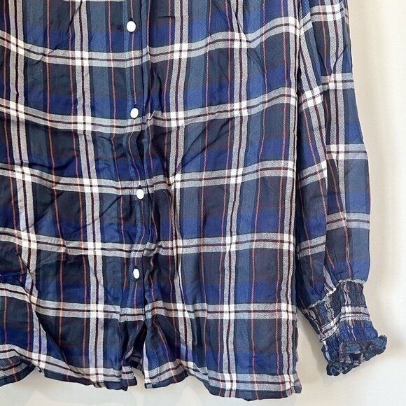 NWT Max Studio Plaid Button-Up Blouse - Size Small - Picture 5 of 6